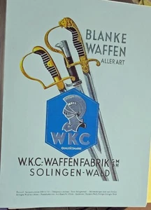 Deutscher WW II 1938 WKC Schwert und Dolch Katalog Farbtafeln - Bild 1 von 15