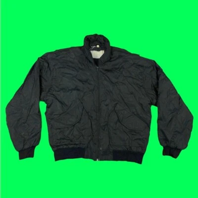 TRUE VINTAGE Flyer's Bomber Jacket, Utility Pocket,Tapered Sleeves, Black, Large - Image 1 of 4