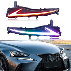 LED RGB DRL For Lexus IS250 IS350 IS200t IS300 2017-2020 Daytime Running Lights - Picture 1 of 24