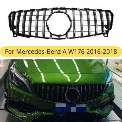 GT Style Chrome Front Bumper Grille For Merdedes-Benz A200 A250 W176 2017-2018 - Изображение 1 из 4