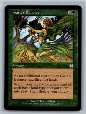 Magic The Gathering Apocalypse Gaea's Balance #77/143 MTG TCG CCG - Image 1 of 2
