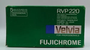 FUJICHROME Velvia RVP 220 for Color Transparencies 5 Rolls Expired 11/1995 - Picture 1 of 6