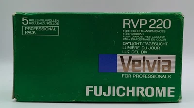 FUJICHROME Velvia RVP 220 for Color Transparencies 5 Rolls Expired 11/1995 Film - Image 1 of 4