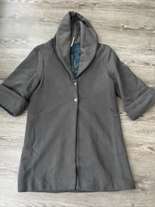Free People Shawl Collar Coat Gray Fleece Womens XSmall - Picture 1 of 10
