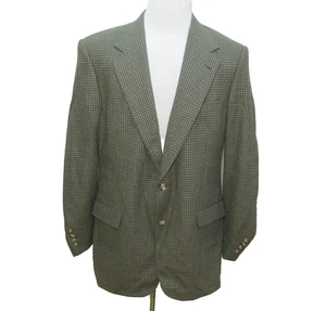 Dawson & Roberts 42R Brown Plaid 2 Button Wool Sport Coat Blazer Suit Jacket - Picture 1 of 6