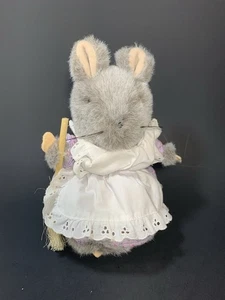 Vintage Eden Beatrix Potter  Mouse Hunca Munca Plush With Broom 8” - Picture 1 of 9
