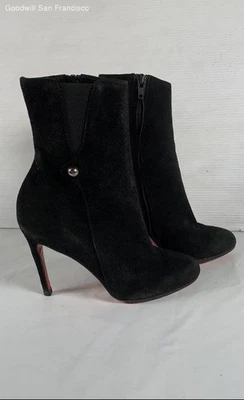 Christian Louboutin Eloise Italy Black pointed Toe Ankle Womens Bootie 35 35.5 - Image 1 of 4