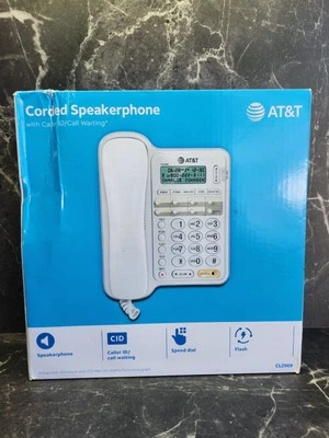 At&t 2909 проводной телефон с идентификатором вызывающего абонента, ожиданием вызова и громкой связью - новый - Изображение 1 из 4