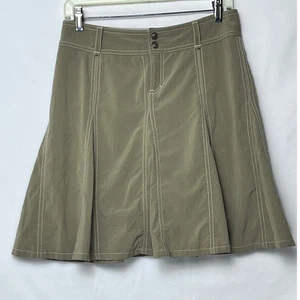 Athleta Women 4 Tan Whatever Pleated Stretch Pickleball Athleisure Skort 683674 - Picture 1 of 7