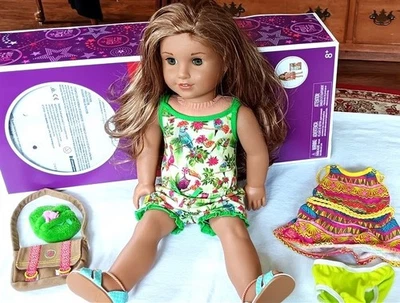 American Girl Doll Lea Clark 18" w/ Outfits & Accessories in Box 2016 Girl Year - Image 1 of 4