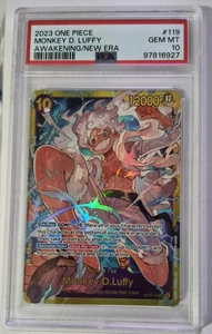 2023 ONE PIECE MONKEY D. LUFFY RISVEGLIO /NEW ERA OP05 EN CARD # 119 PSA 10 GEM - Foto 1 di 2