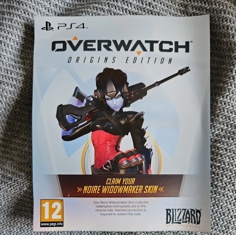 Overwatch: Origins Edition PlayStation 4 PS4 Noire Widowmaker Skin (SOLO CODICE) - Immagine 1 di 1