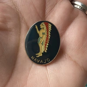 Vintage Native American Navajo Souvenir Enameled Lapel Hat Pin Southwestern - Picture 1 of 6