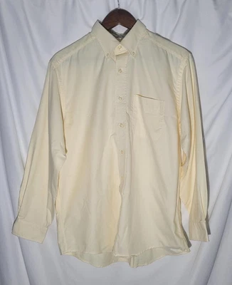 L.L. Camisa de vestir amarilla frijol manga larga abotonada para hombre talla 15 1/2-32 Foto 1 de 4