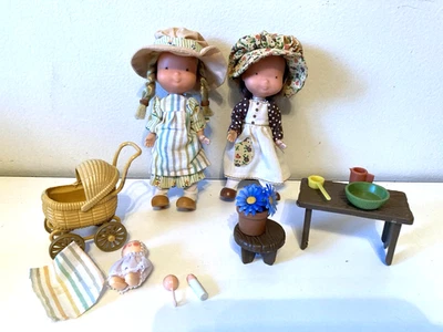 Holly Hobbie Knickerbocker Amy & Carrie De Colección Muñecas Buggy Bebé Accesorios Foto 1 de 4