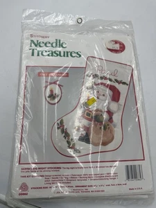 Kit de medias Needle Treasures Santa’s Big Night 100 % lana hilo crewel 00862 EE. UU. - Imagen 1 de 3