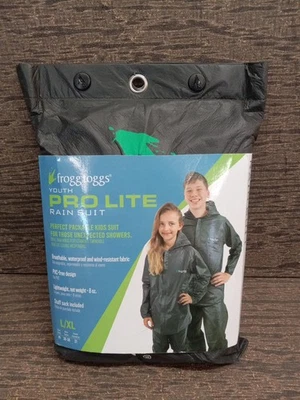 NUEVO Traje de Lluvia Frogg Toggs Pro Lite Juvenil Talla L/XL Empacable Campamento Peces Nuevo  Foto 1 de 3