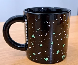 Starbucks Halloween 2022 Black Night Sky Glow in the Dark Stars 12 oz Coffee Mug - Picture 1 of 7