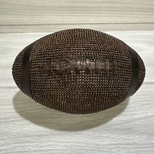 Dekoratives Kunststoff Faux Metall strukturiert Fußball 4,5x7" Regal Home Decor - Bild 1 von 3