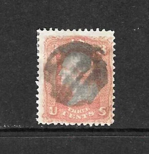 US Scott #88 "E" Grill Washington 3-cent rose, Used, cork cancel, VG/F, sound - Picture 1 of 2