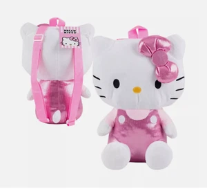 Hello Kitty Pink Shiny Plush Backpack - Picture 1 of 1
