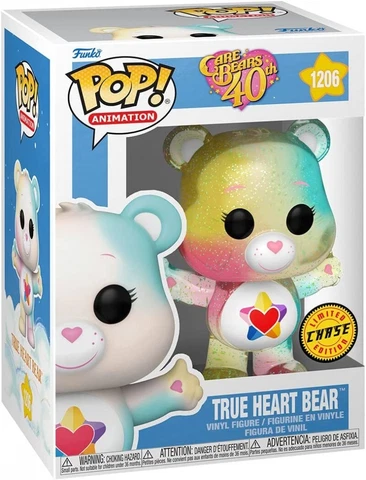 Funko Pop CHASE Care Bears True Heart Heart Bear Figure w/ Protector Cover
