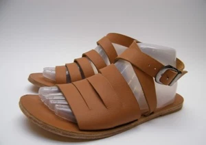 WOMENS ANTIKA BROWN LEATHER SANDALS ANKLE STRAP SHOES SZ 41 USA 10 - Picture 1 of 6