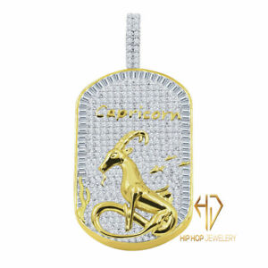 Astrology Jewelry High Polish 18K Yellow Gold Simulated Diamond Zodiac Charm New