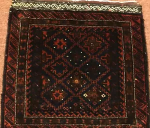 AN ANTIQUE REAR BALUCHSTAN TRIBAL BAG FACE - Picture 1 of 9