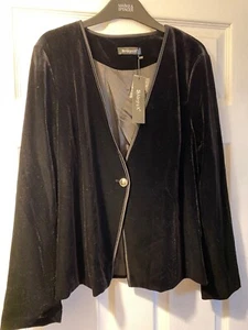 Ladies black velvet allegra k jacket - Picture 1 of 4