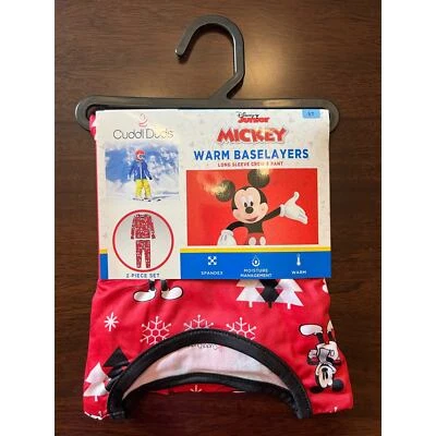 Nuevas capas base cálidas Mickey Mouse Cuddl Duds talla 5T Foto 1 de 3