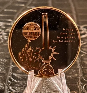 2004 Vintage Gold/Silver Disney World Star Wars Weekends Coin LTD Ed. 1000 Rare - Picture 1 of 10