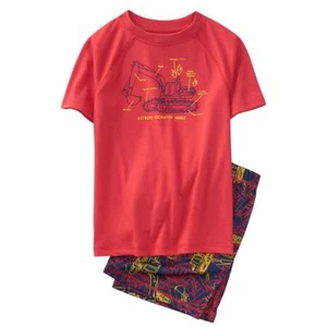 NWT Gymboree Boys Pajama Shortie set Dig Extreme Excavator 3, 4, 5/6 - Picture 1 of 1