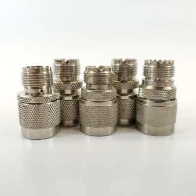 Conectores convertidores coaxiales hembra PL-259 UHF a macho tipo N RF - LOTE DE 5 Foto 1 de 4