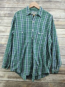 GUESS ? Vtg 1980s Pocket Plaid Long Sleeve Button Down Shirt Adult Size L - Picture 1 of 9