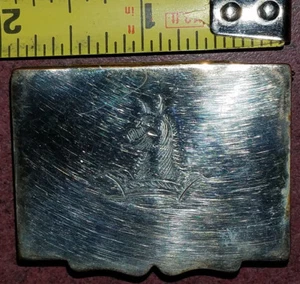 Soporte para caja de fósforos de plata de ley - Imagen 1 de 6