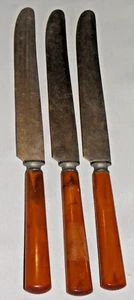 3 Vintage BAKELITE Red Knives - Picture 1 of 2