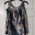 “All Hours” beautiful top size large 3/4 sleeve round neck swingy