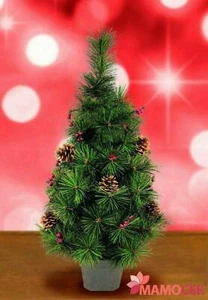 ALBERINO Albero di natale verde h60 addobbato decorato pigne bacche addobbo casa - Foto 1 di 3