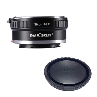 K&F  Adapter with lens cap for Nikon AI AIS F Lens to Sony E mount A7R2 A7M3 A7S - Image 1 of 4