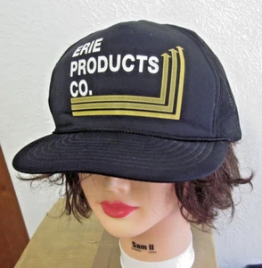 ERIE PRODUCTS trucker cap Sandusky construction products Ohio cap 1980s logo - Imagen 1 de 1