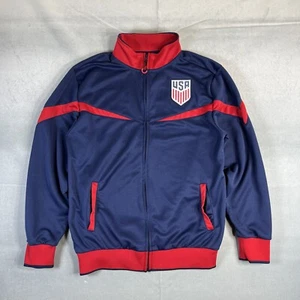 Team USA Soccer Track Jacket Mens Small Blue Red US National Full Zip Logo - Picture 1 of 7