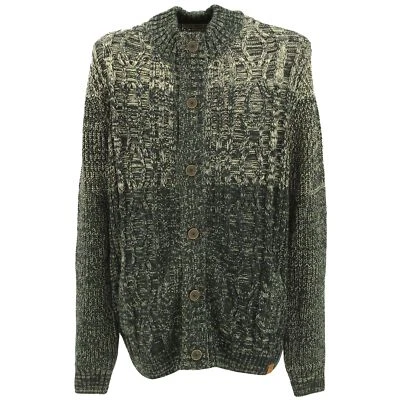  CAMEL ACTIVE Herren langarm dicke Strickjacke Zopfmuster dunkelgrün mel 25834 - Bild 1 von 3