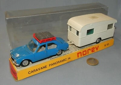 Norev France 1/43 réf 93 : Coffret Peugeot 504 & sa caravane Panoramic 14 - Photo 1/4