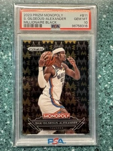 2023 24 PRIZM MONOPOLY SHAI GILGEOUS - ALEXANDER MILLIONAIRE BLACK - PSA 10 - Bild 1 von 3