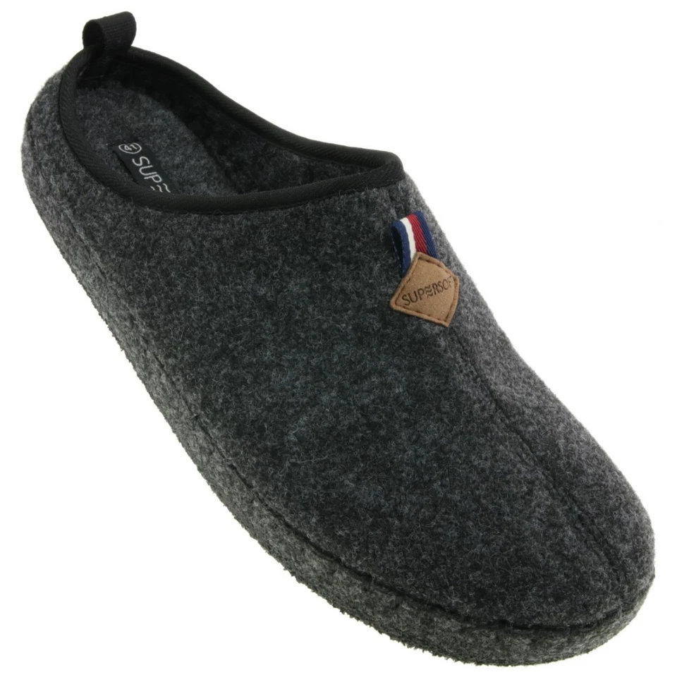 Supersoft 511 195 Herren Pantoffel Hausschuh Slipper Filz Slip on Gr.41-47
