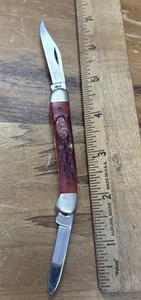 Case XX 4 Dot 1986 Bone R 62109 SS Red Copperhead Pocket Two Blade Knife - Picture 1 of 9