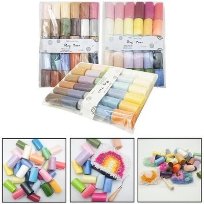 Multi Colored Wool Yarn Set 30 Rolls in Assorted Colors for DIY Crafts - Image 1 of 4