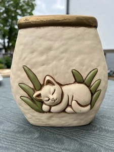 Thun Bozen Vase Motiv schlafende Katze  Höhe ca. 18,5 cm. Guter Zustand! - Bild 1 von 8