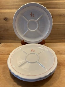 Shenango China 3 Divided Appetizer 9.5” Plates Howard Johnson’s Pie Man 1960 - Picture 1 of 16